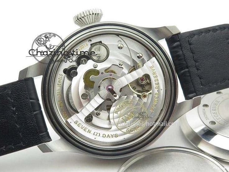 MIROTIME 0219 Timeless Big Pilot Real PR IW500901 ZF 1:1 Best Edition On Black Leather Strap A 7340